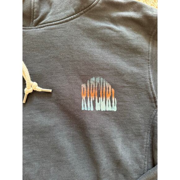 RIP CURL mens Sweatshirt size Small, black with colorful design - Picture 9 of 9